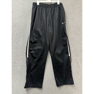 Nike Basketball Pants Mens XL Black White Side Stripe Pockets